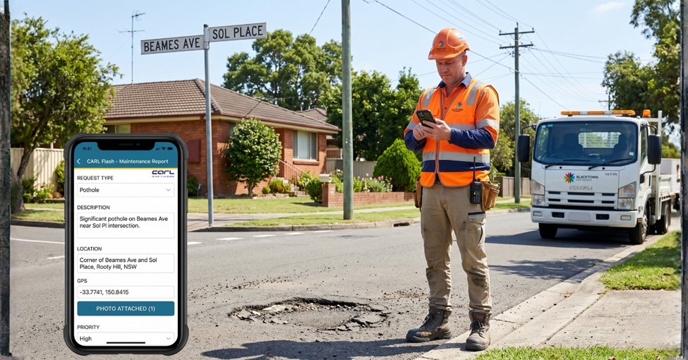 CARL Flash council maintenance reporting in Rooty Hill NSW